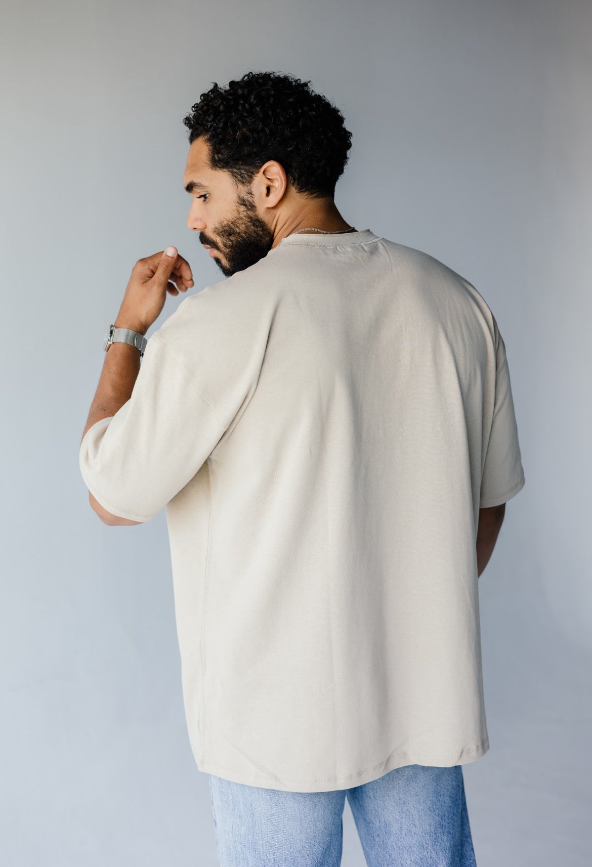 Double Collar T-shirt - Beige