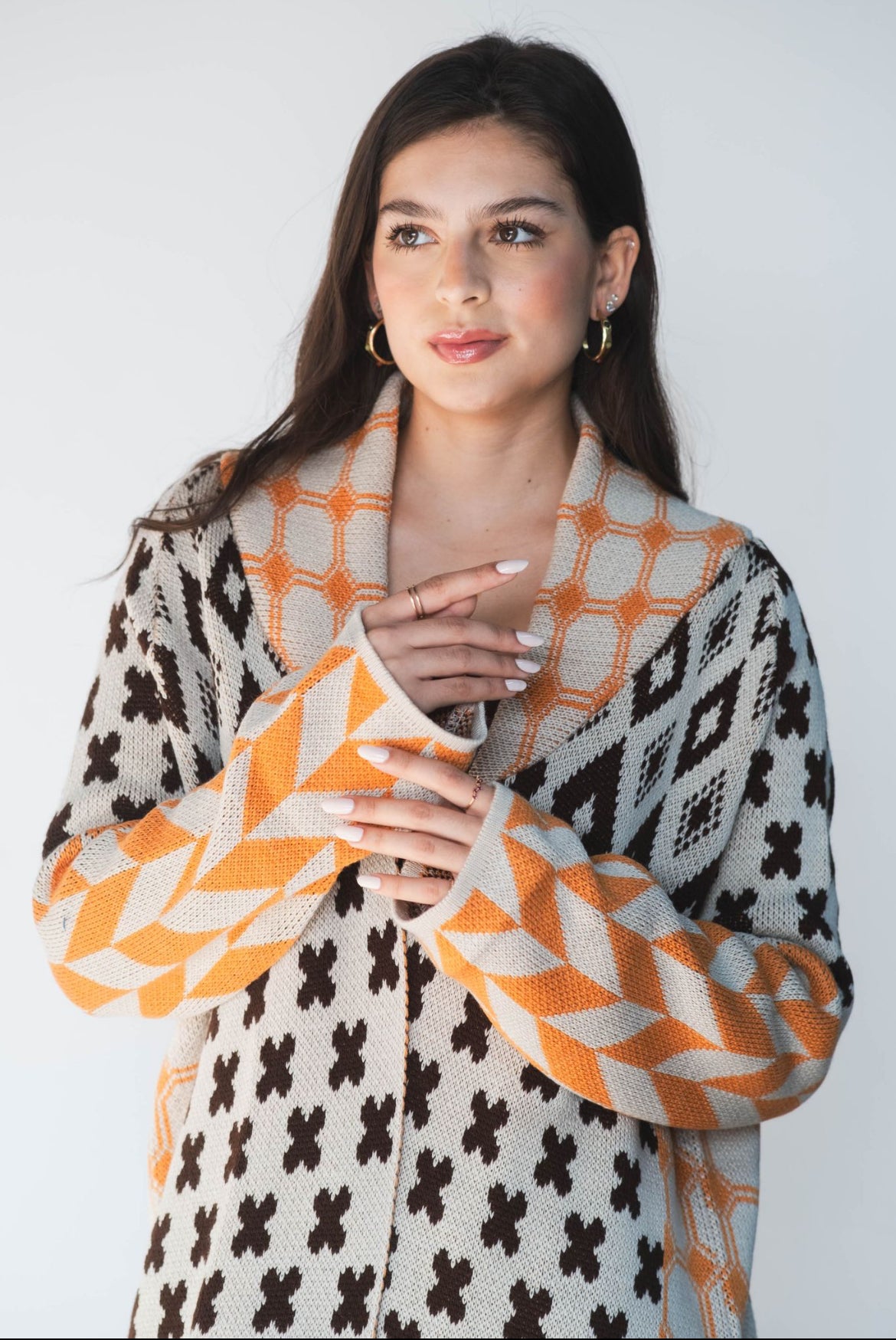 Boho Patchwork Knit Duster