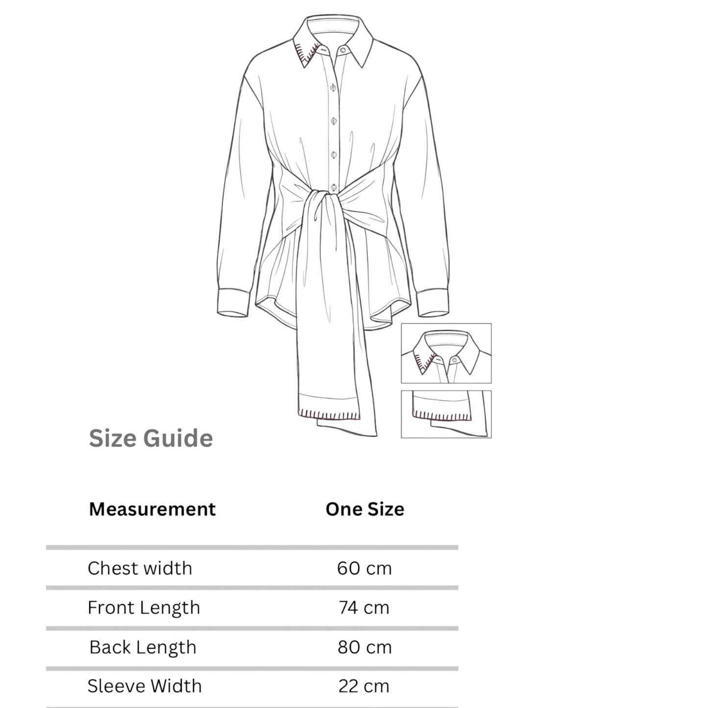 The Structured Tie Shirt in Offwhite
