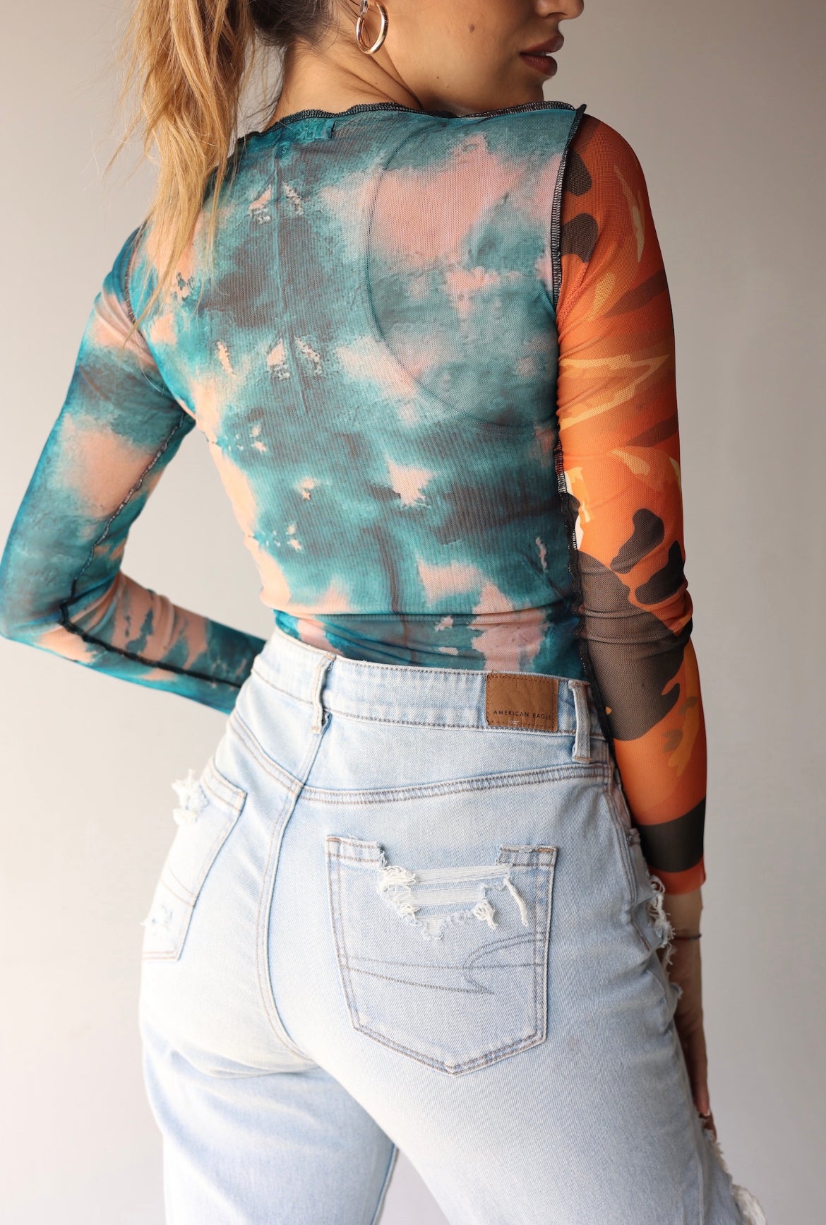 Mesh Turn Around Top