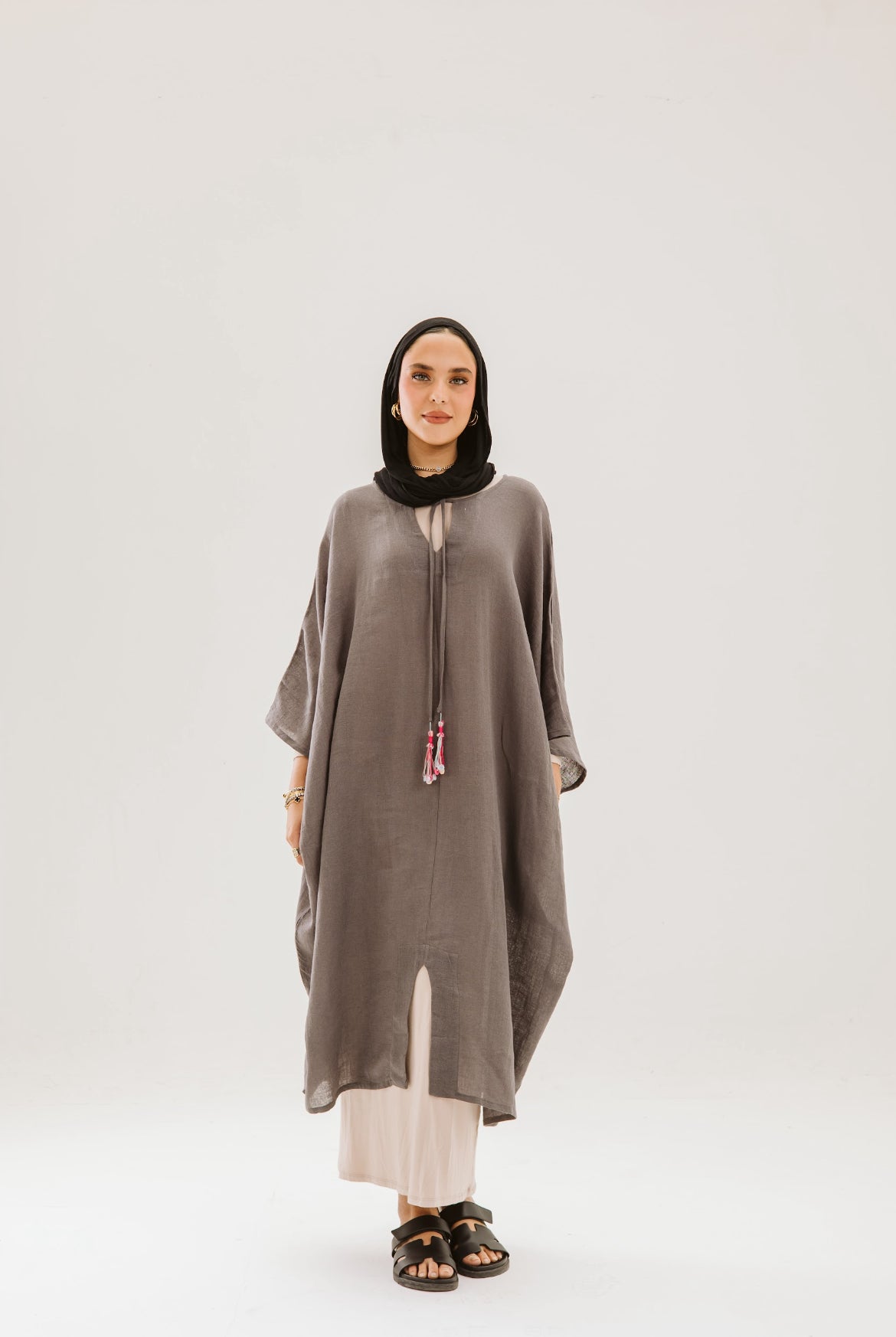 Ivory Dress in Grey