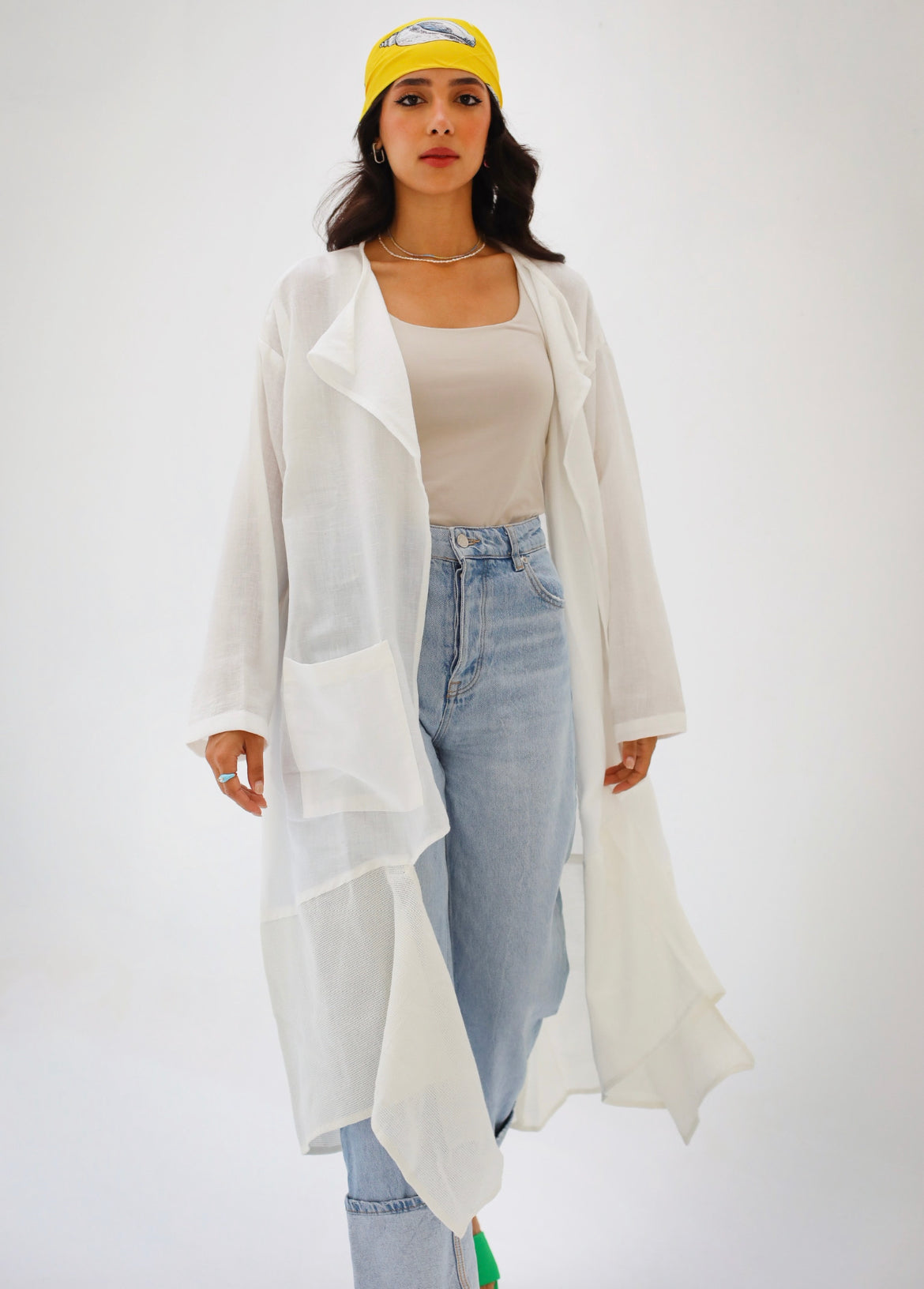 Breathe Linen Kimono - White