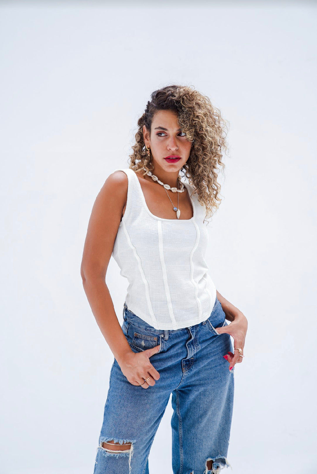 Basic Top Corset - White