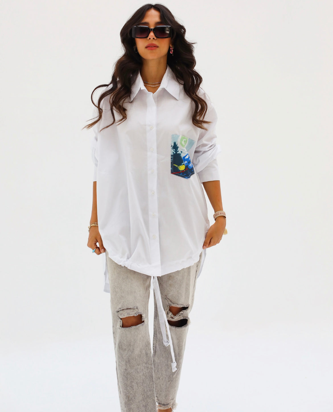 Nature Oversized Shirt - White