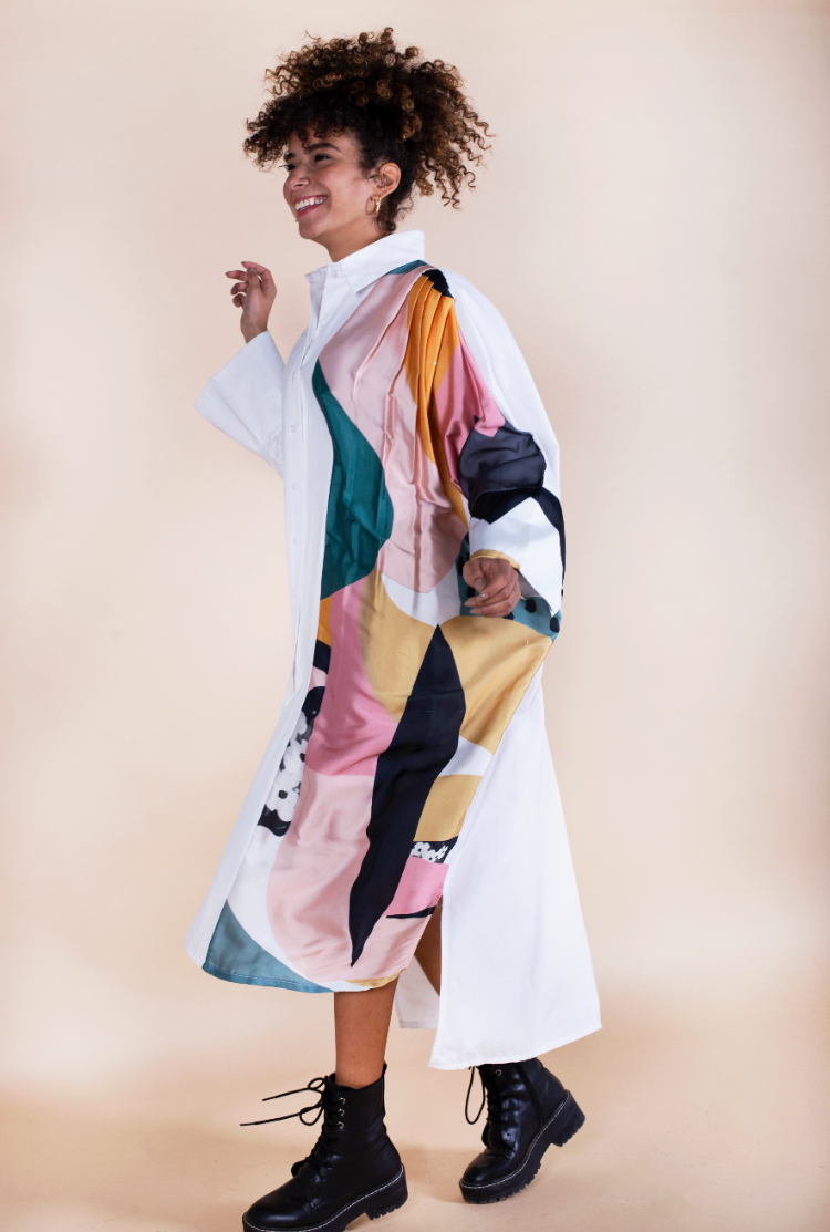 Asymmetric Shirt Dress