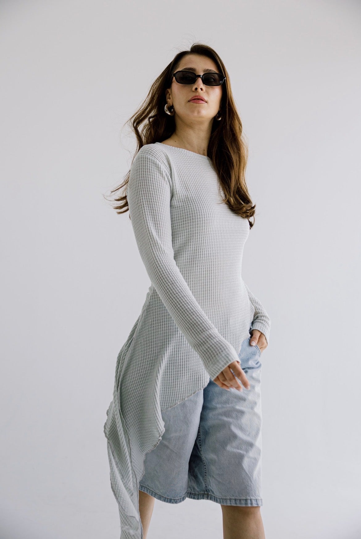 The Flow Top in Light Grey