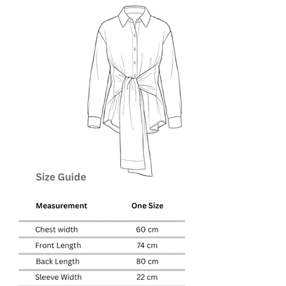The Structured Tie Shirt in Striped Blue