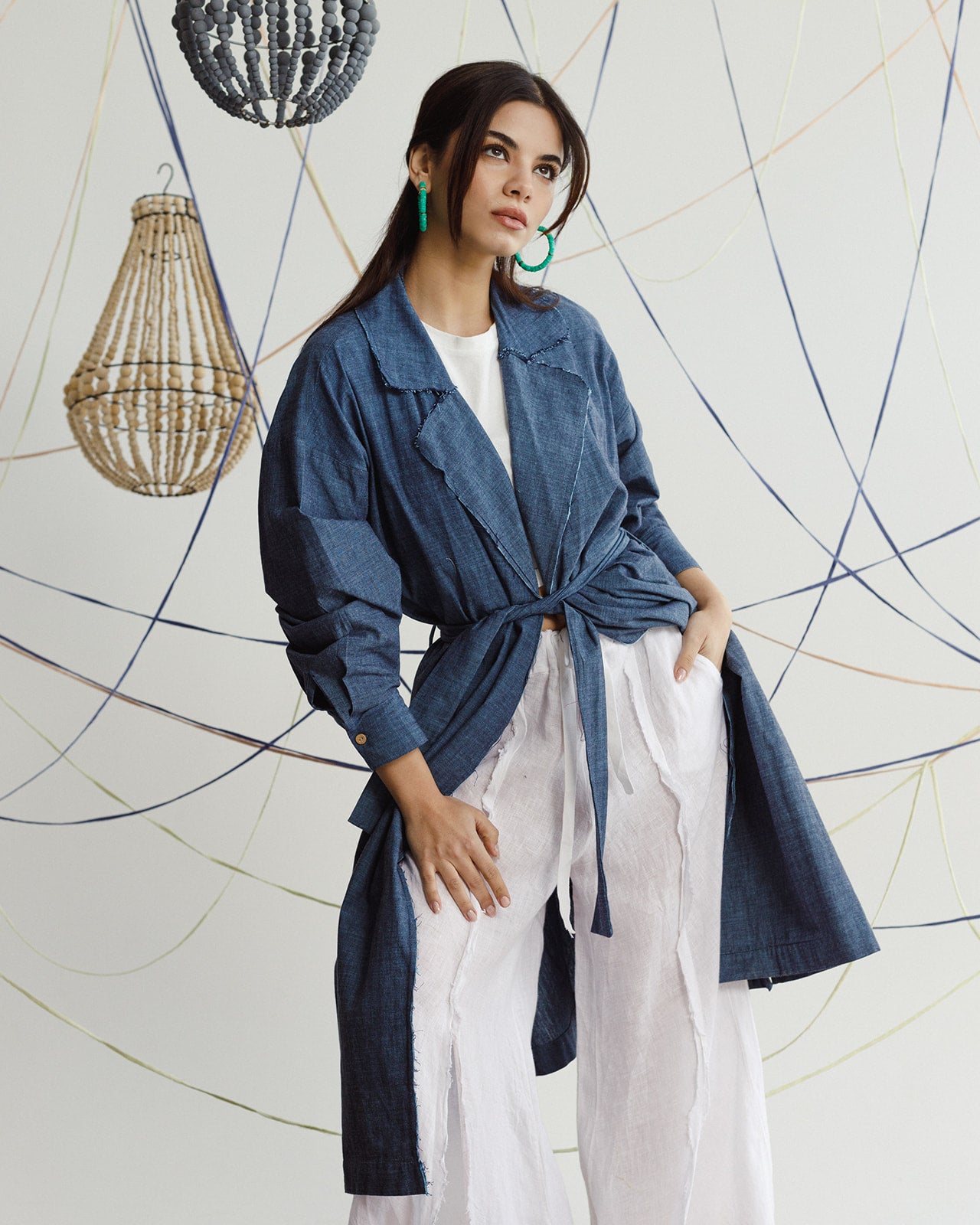 Calla not Denim Trench Kimono