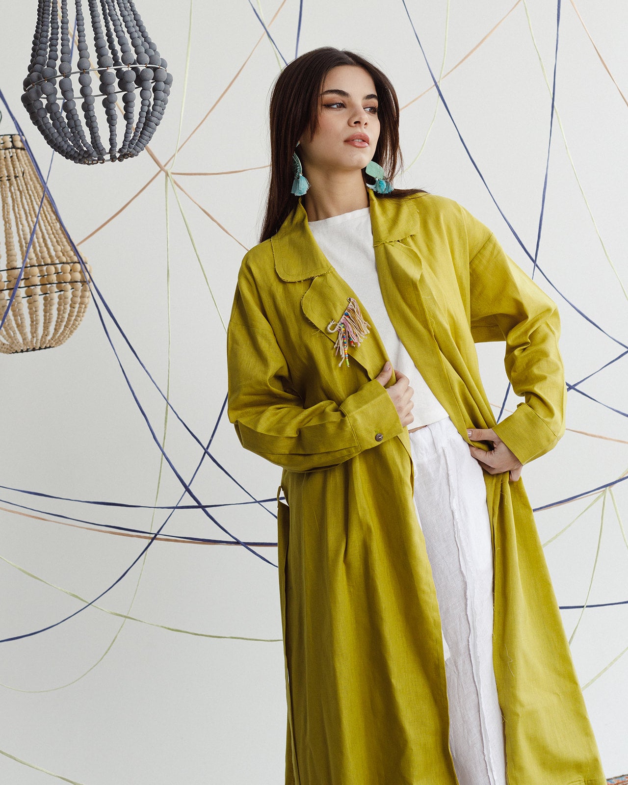 Calla Lily Trench Kimono