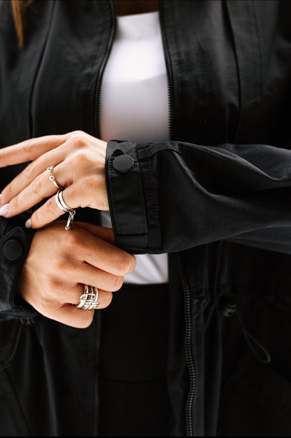 Heavy Waterproof Jacket in Black