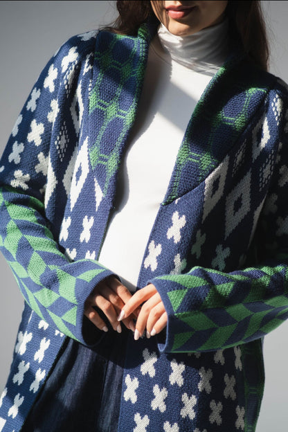 Boho Patchwork Knit Duster