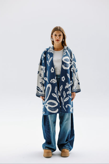 Holy Knit Cardigan in Navy Blue