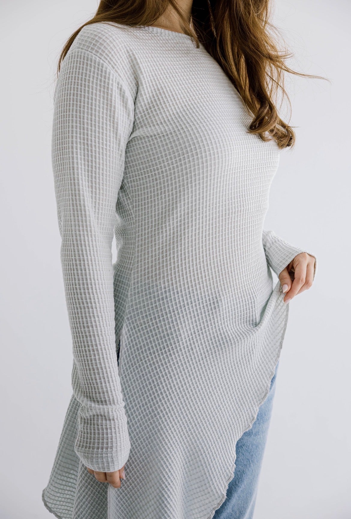 The Flow Top in Light Grey