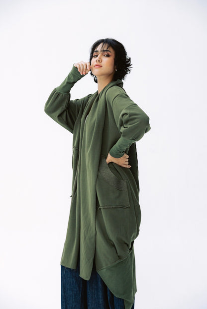 Rambler Cardigan in Olive