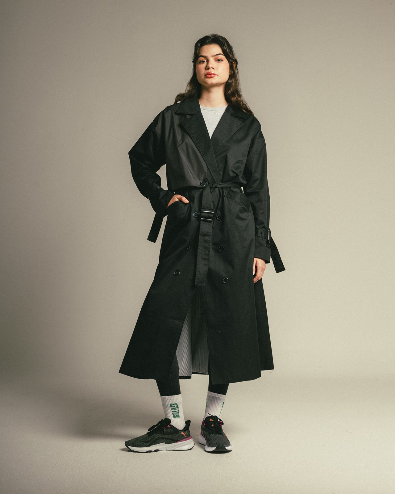 Trinity Trench Coat in Black