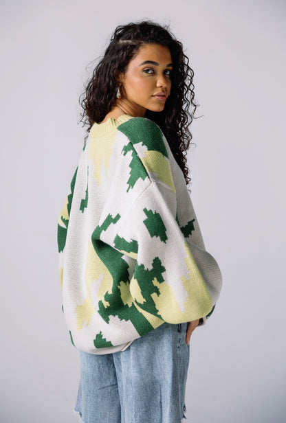 Pixel Theory Pullover in Green