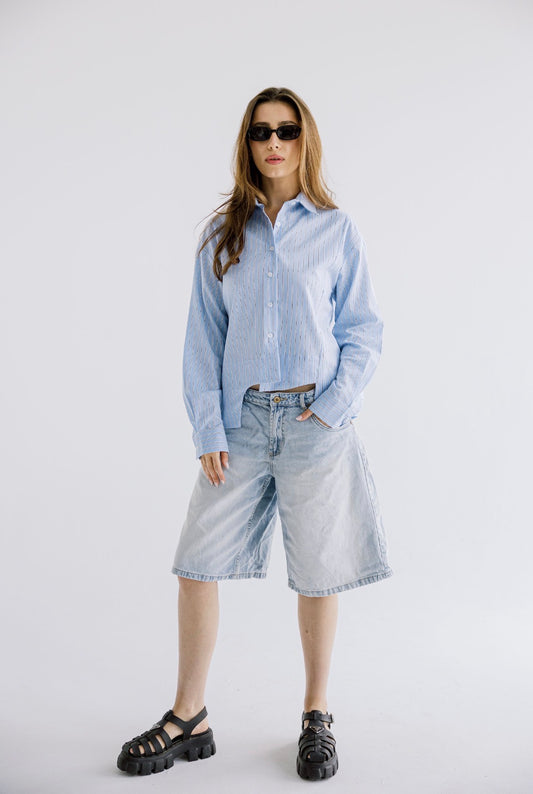 The Offset Shirt in Blue