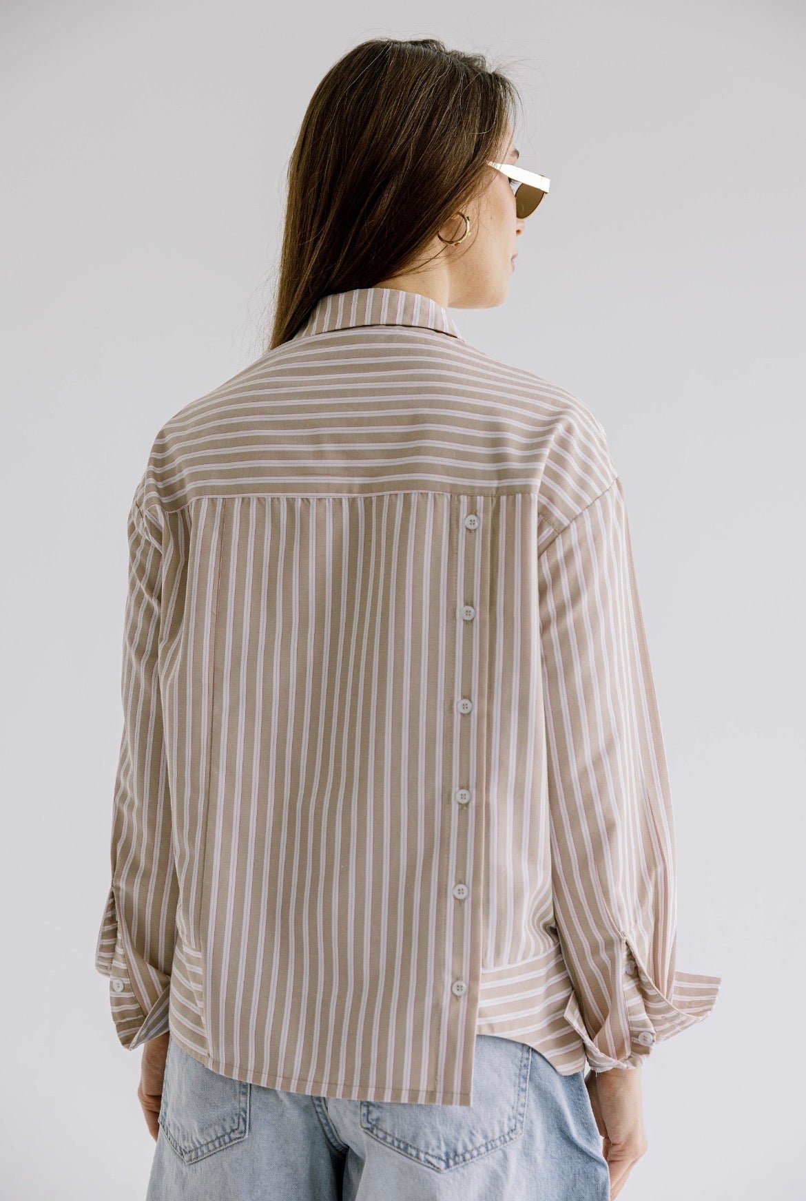 The Offset Shirt in Beige