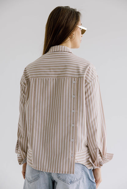 The Offset Shirt in Beige