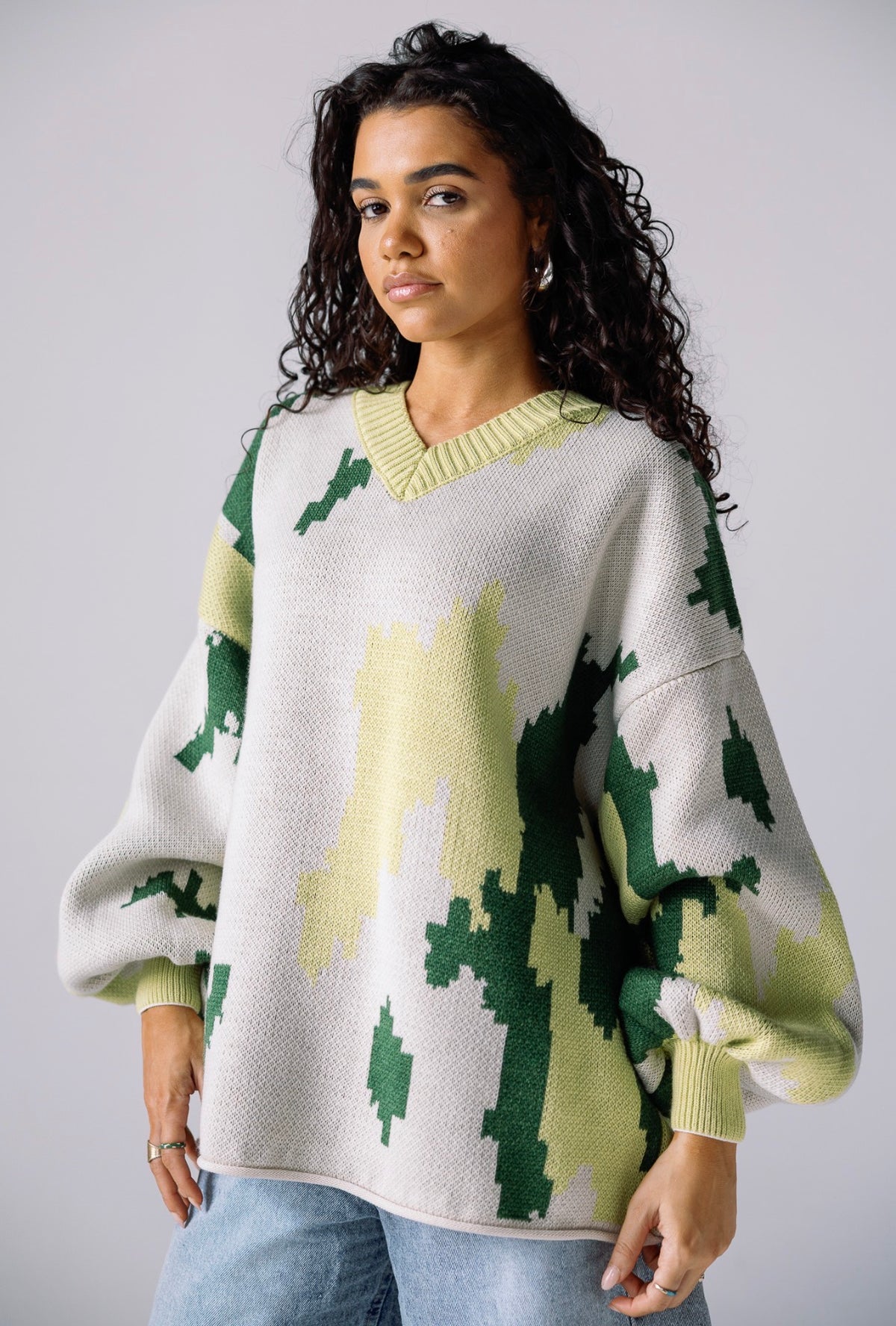 Pixel Theory Pullover in Green