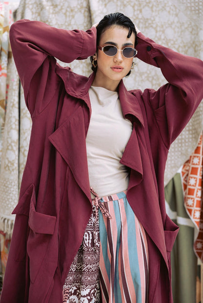 Ziyana Jacket in Burgundy