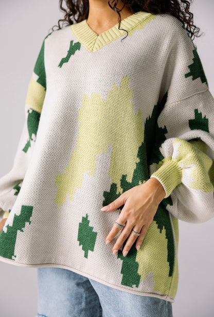Pixel Theory Pullover in Green