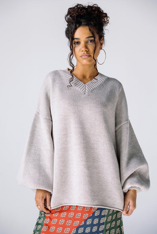 The Essential Pullover in Beige