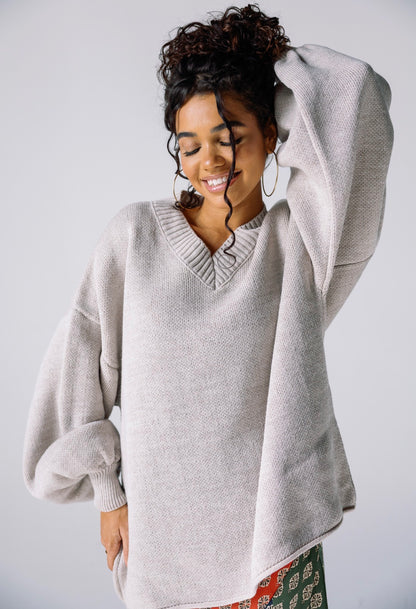 The Essential Pullover in Beige