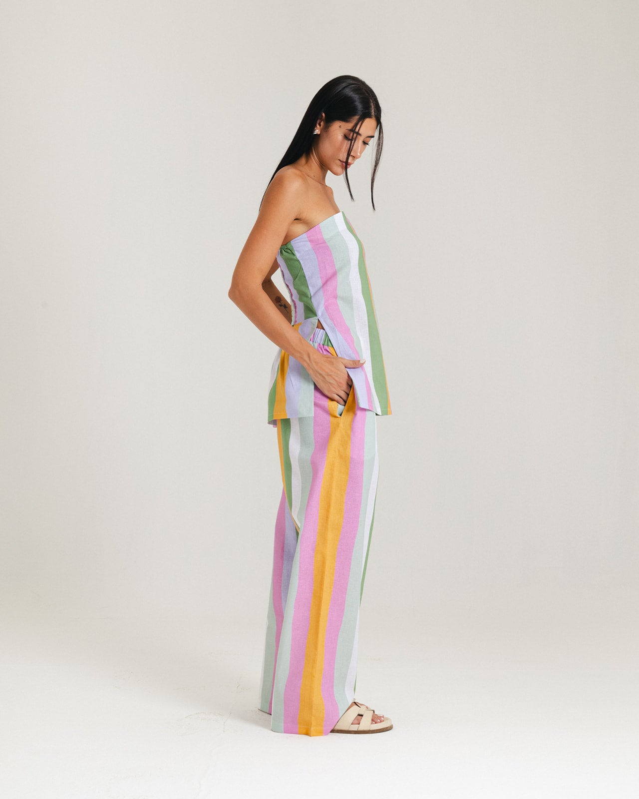 Striped Linen Pants