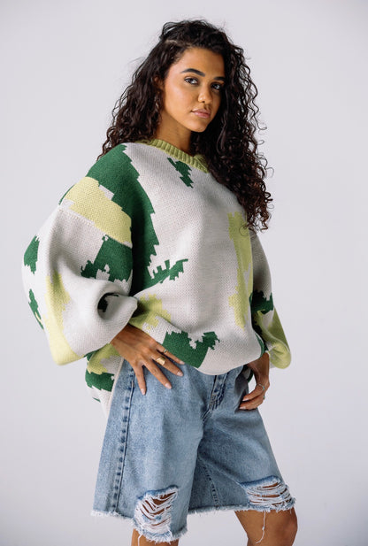 Pixel Theory Pullover in Green
