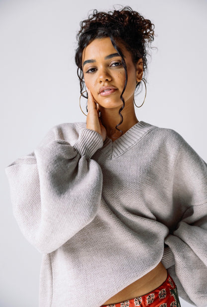 The Essential Pullover in Beige
