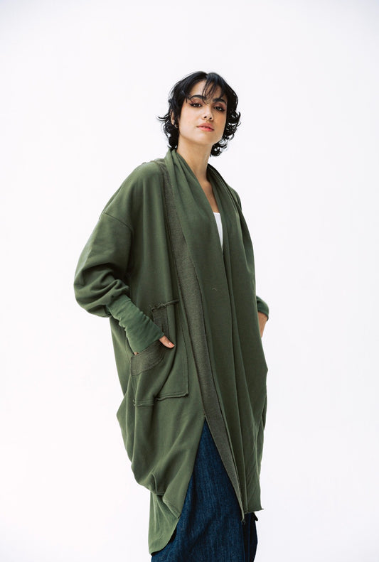 Rambler Cardigan in Olive