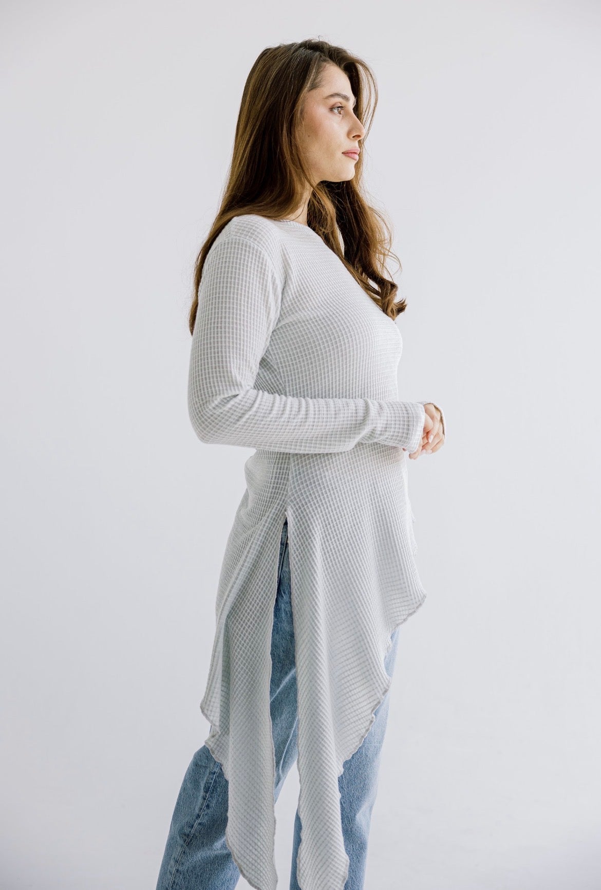 The Flow Top in Light Grey