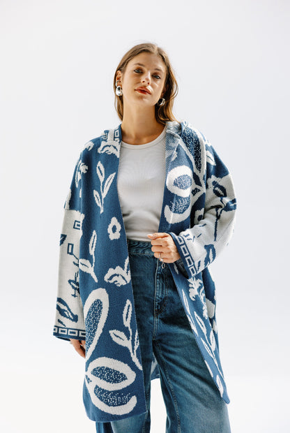 Holy Knit Cardigan in Navy Blue