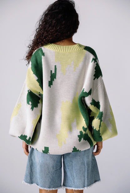 Pixel Theory Pullover in Green
