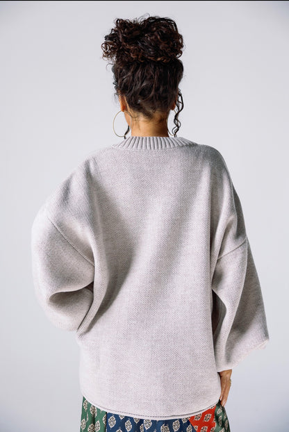 The Essential Pullover in Beige