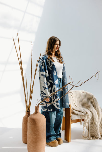 Holy Knit Cardigan in Navy Blue