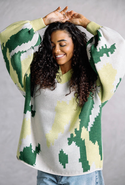 Pixel Theory Pullover in Green