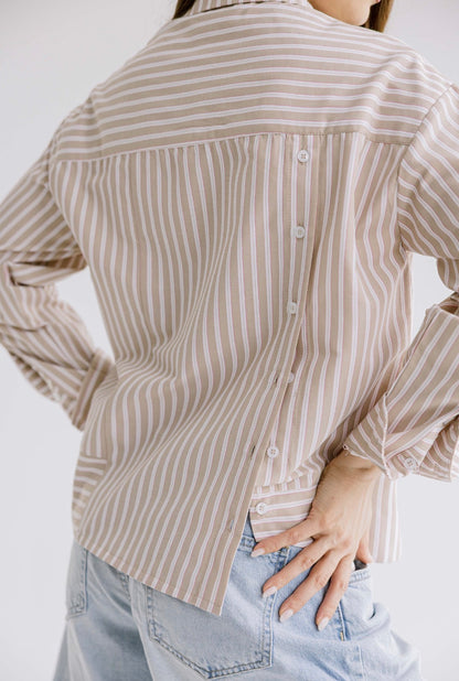 The Offset Shirt in Beige