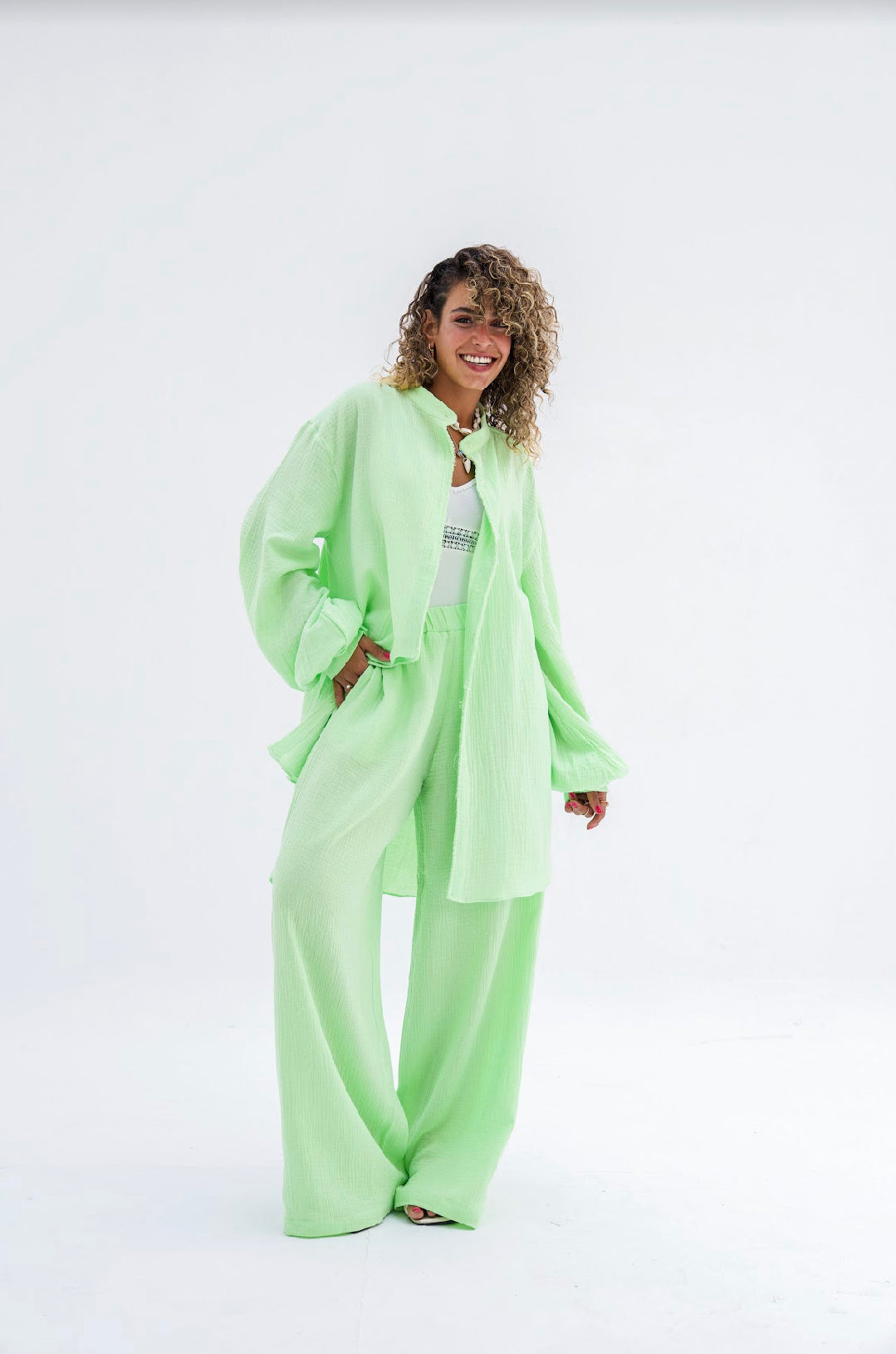 Muslin Set - Lime Green