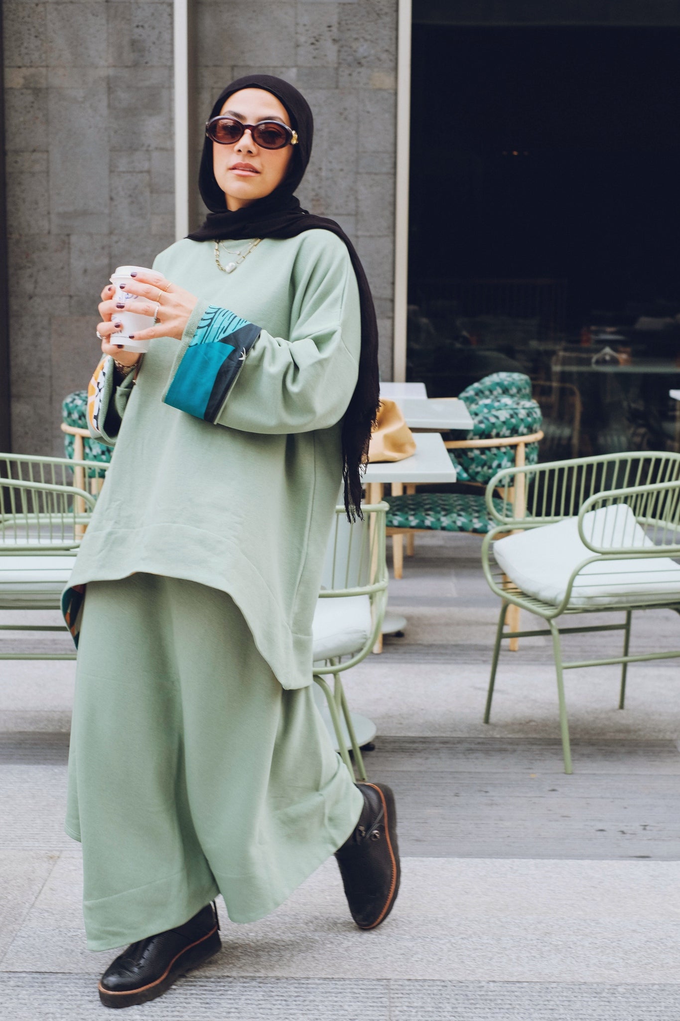 Cotton Set Patterned Twist - Mint