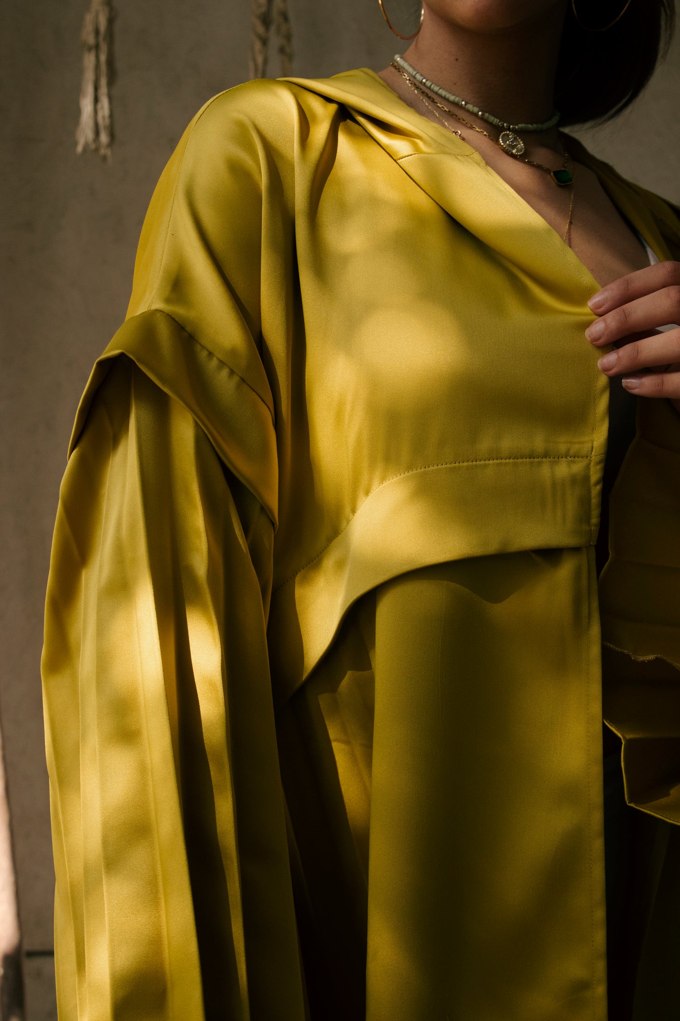 The Ingrained Kimono in Mustard
